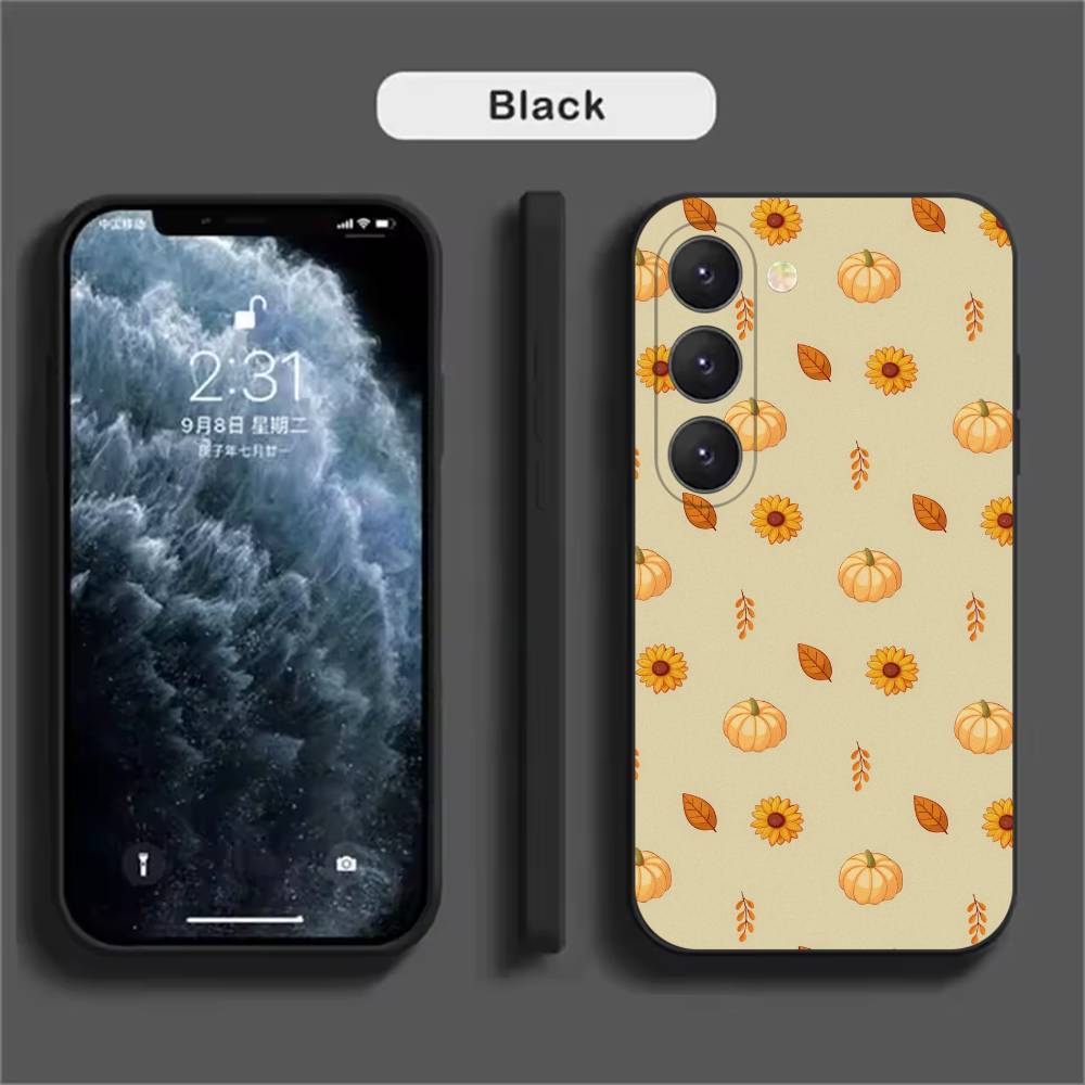 Autumn Leaves Pumpkin  Phone Case For Samsung Galaxy A52 A42 A32 A22 A12 A02S A72 A73 A51 A41 A31 A21S A71 A40 A30S A20S