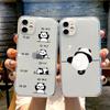 Funny Cute China Panda Clear Phone Case For iPhone16 15 14 13 12 11 Pro MAX Shockproof Covers