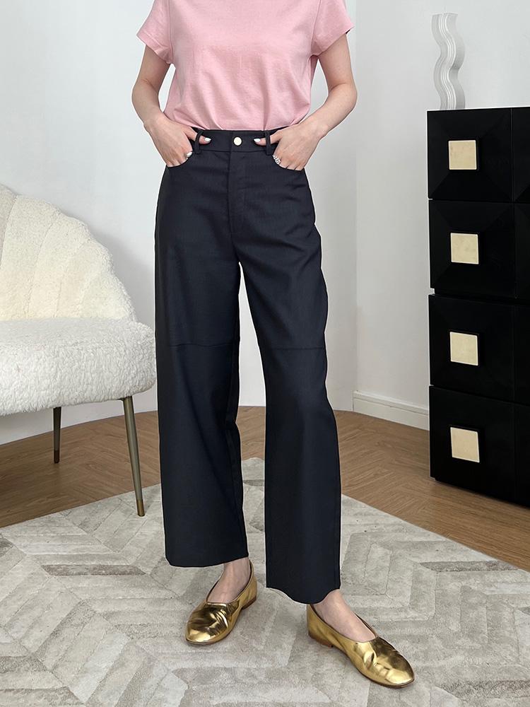 

AH ANITA Summer Anti-See-Through Shaping Hip-Slimming Linen Cotton Cropped Pants Extra Large