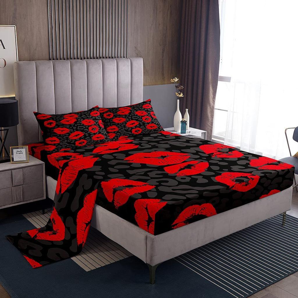 Gamepad Taekwondo Pattern Bed Hat Four-Piece Bedding Set Bedroom Dormitory Bedding Decoration