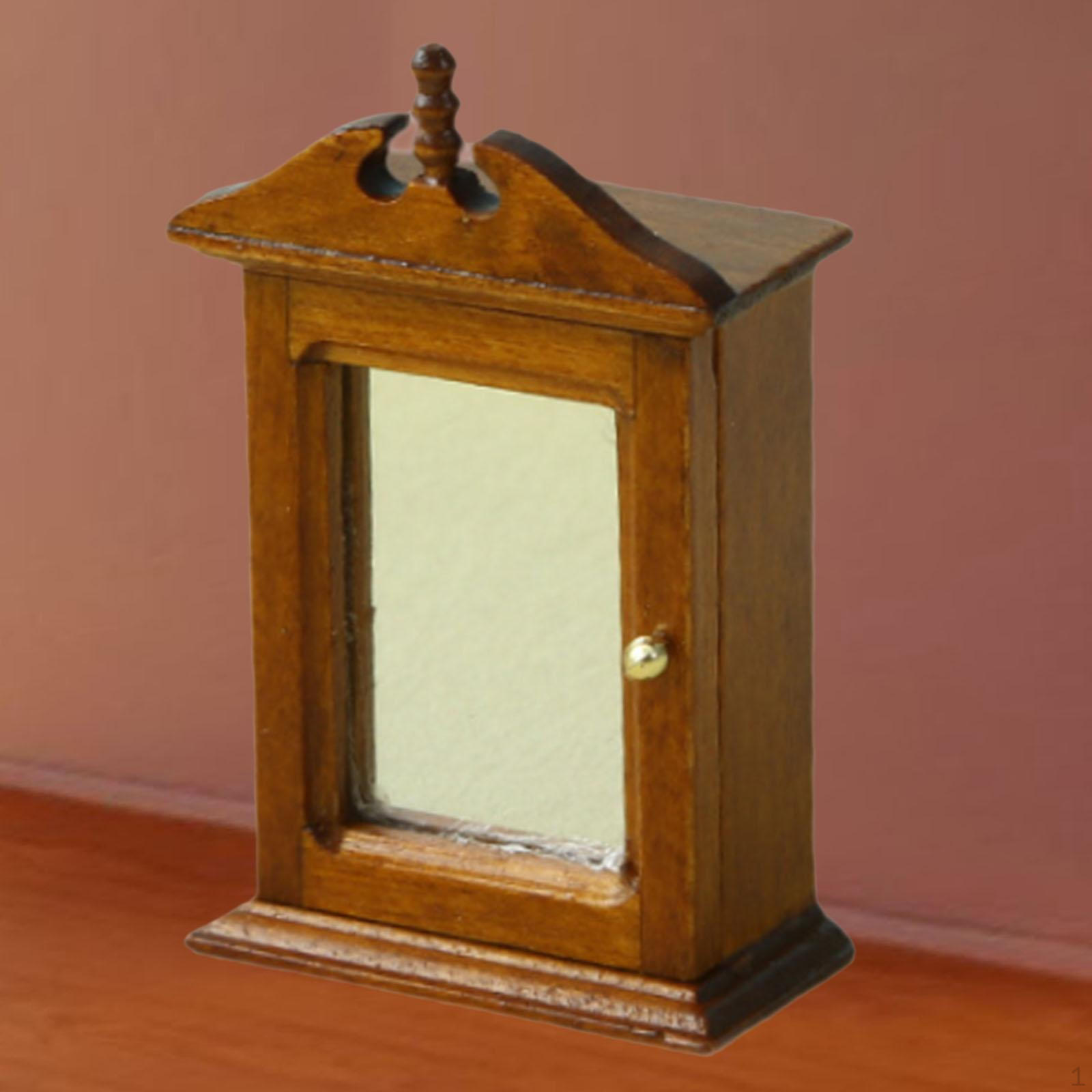 

1/12 Кукольный Дом Гардеробная Мебель, Имитация Деревянного Орнамента, Мини Модель, Ролевые Игры, Walnut Wooden