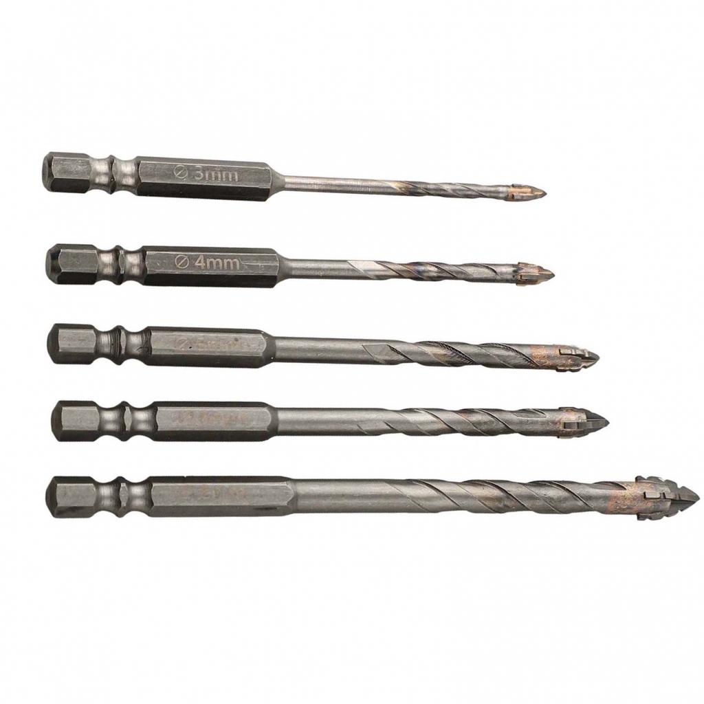 High Speed Eccentric Drill Bit Set for Glass Tiles 5pcs Tungsten Steel Alloy