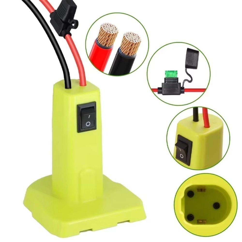 12AWG Wire Battery Adapter Connector With Fuse Switch DIY Adapter Professional Repair Technicians
