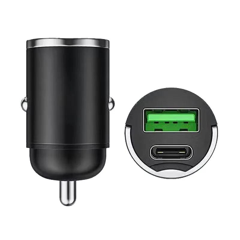 

Compact Dual Port USB Car Charger - Fast Charging Aluminum Alloy for Cigarette Lighter