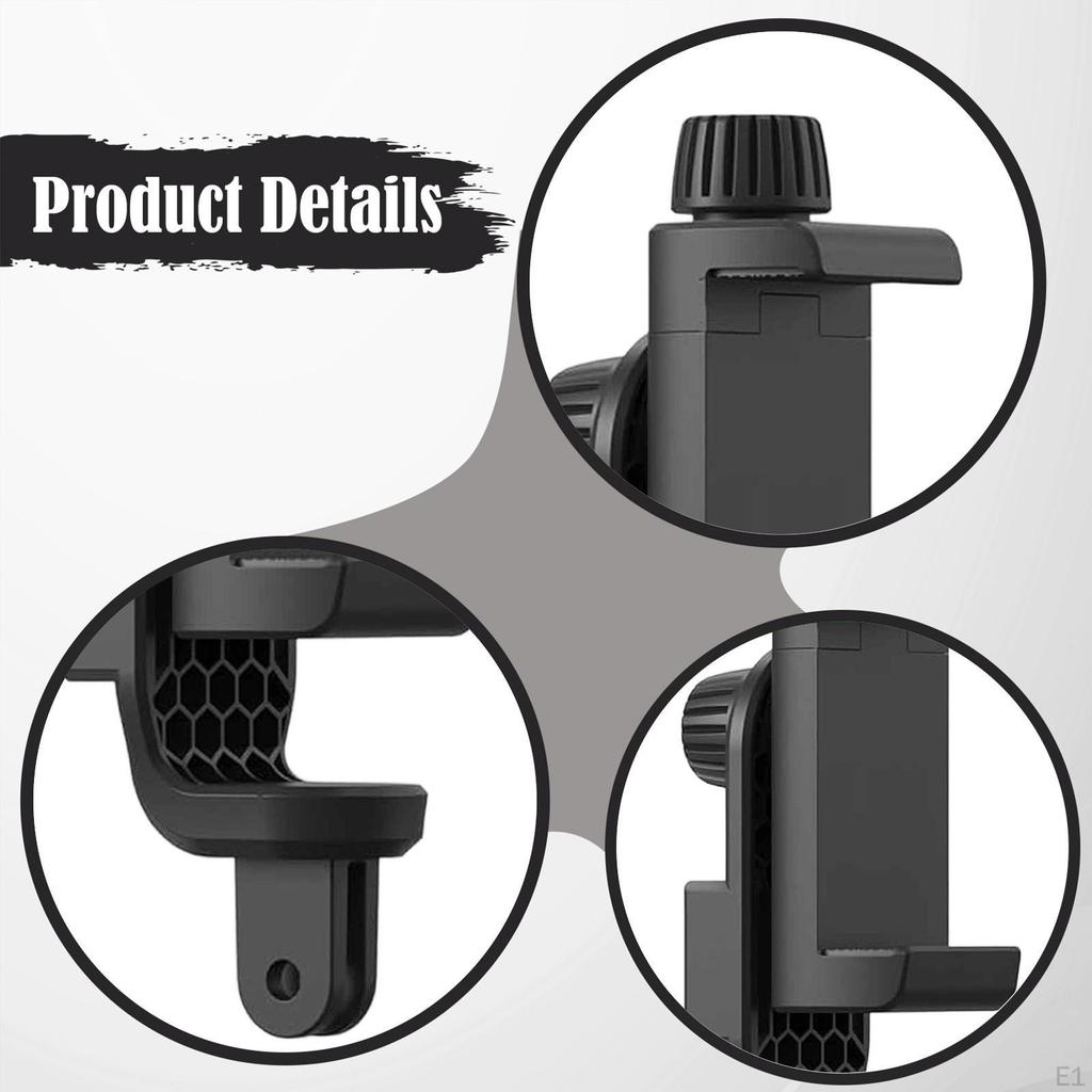 Phone Holder for Tripods,Tripod Mount Versatile Cellphone Clamp Vlogging Sports