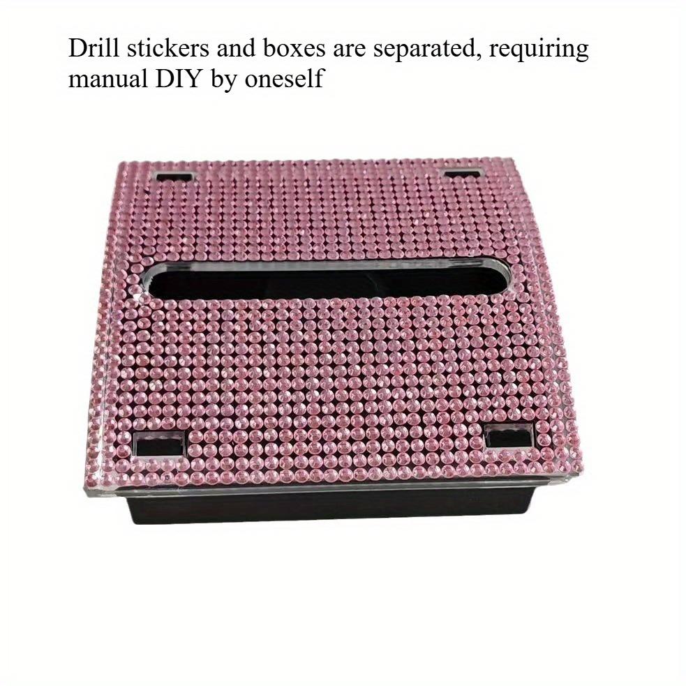 1pc Glittery Clear Desk Sticky Notes Organizer, Stationery and Handwritten Accounts Storage Container, Desktop Tidy Up Box, Office Essentials