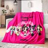 1PC The Powerpuff Girls printed blanket, all season lightweight home office outdoor nap multifunctional blanket A1