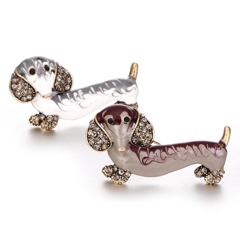 Adorabile Forma di Animale Delicati Regali Brooch Cane Bassotto Spilla da Bavero Gioielli alla Moda Accessori Popolari