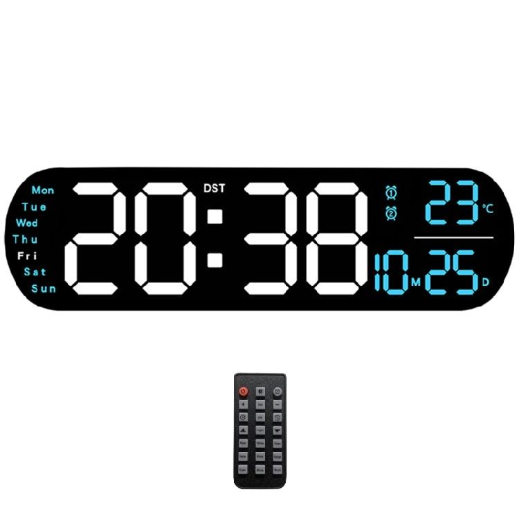 Large Digital Wall Clock Temperature Date Week Timing Lightsensing