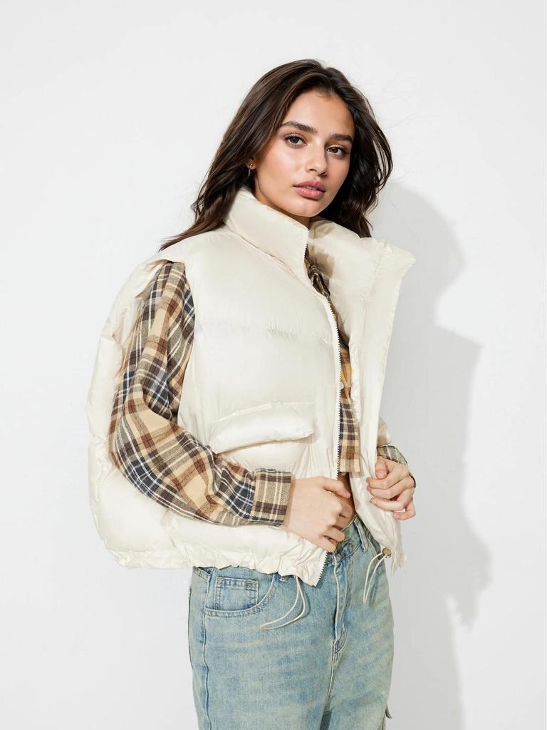 In Stock: Trendy European & American Women’s Autumn/Winter Cotton Vest