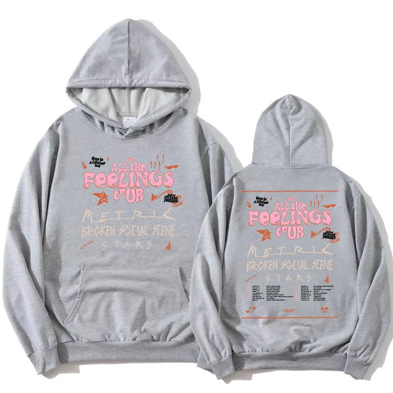 All The Feelings Tour 2026 Hoodies Metric Broken Social Scene und Stars Sweatshirt Fleece Langarm Damen Kapuzenpullover