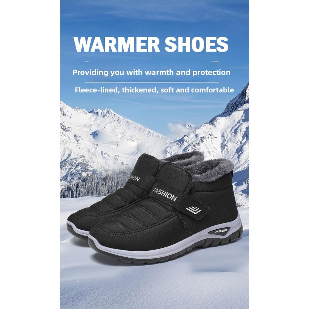 Cotton Shoes Women's Winter Snow Boots Velcro Women's Boots with Thick Fleece Short Boots for Warmth Outdoor Cotton Boots