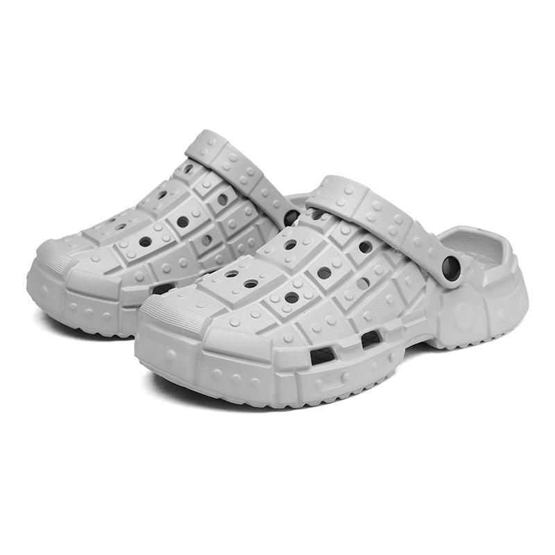 Summer New Hole Shoes Simple Personality Non-slip Thick Sole Wear-resistant Versatile Beach Cool Slippers Available