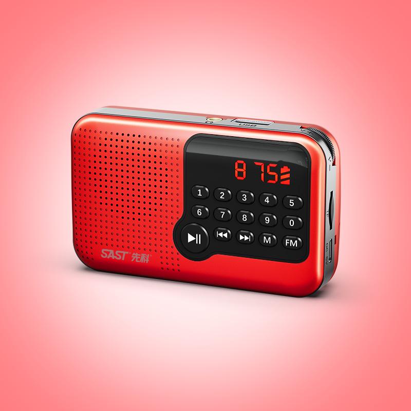 Mini FM Radio Portable LCD Display Radio Speaker USB TF Card MP3 Music Player Support Time Display Power-off Memory Headset Play
