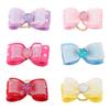 30pcs Elastic Stretch Band Dog Bow Hair Tie Inlaid Rhinestone Ribbon Hair Band  Party Cosplay