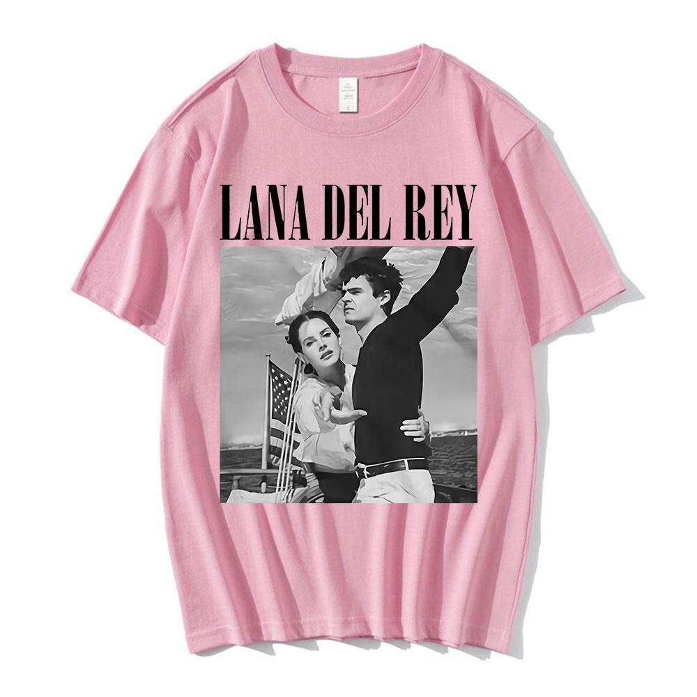 Rea 90-talssångerskan Lana Del Rey Ldr Segling Grafisk T-shirt Unisex Harajuku Herr Vintage Kortärmad T-shirt Oversized T-Shir