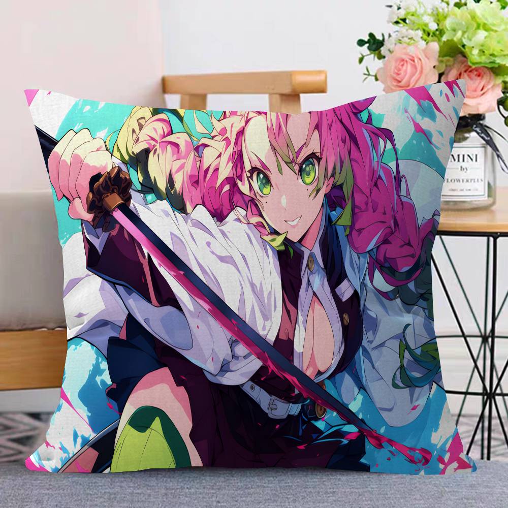 Demon Slayer Kimetsu Kanroji Mitsuri Maple Design Cushion Cover Happy Autumn Harvest decor Holiday Decorati Pillow Cover