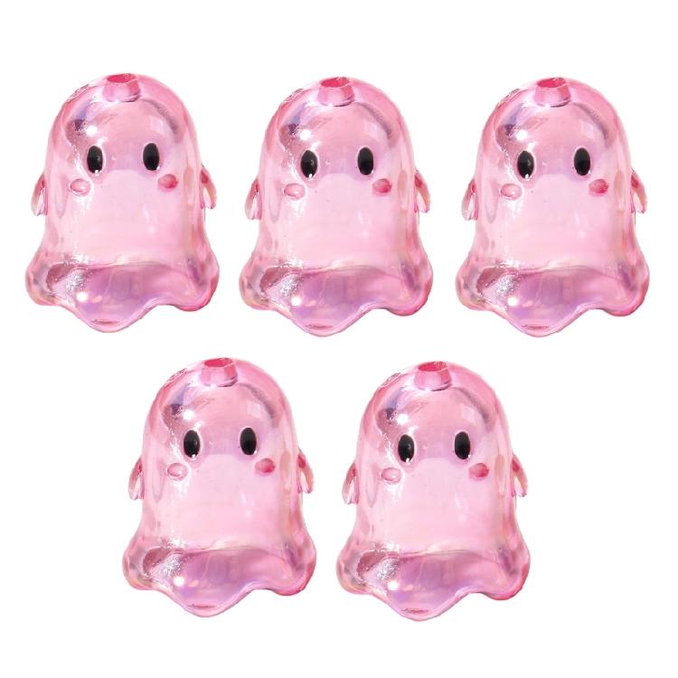 Pack of 5 Clear Acrylic Beads Necklace Bracelet Beads Acrylic Texture Loose Beads Set Handmade Jewelry Component