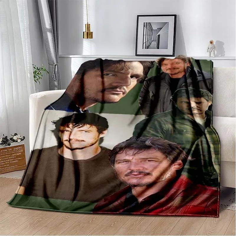 Pedro Pascal Pattern Throw Blanket Light Weight Blanket for Living Room Bedroom Kidsroom Warm Blanket Christmas Gift