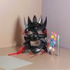 Blank Nuo Operas Mask with Pigment Drawing Brush Photo Ribbon Set DIY Unpainted Masquerade Mask Set Blank Paintable Mask