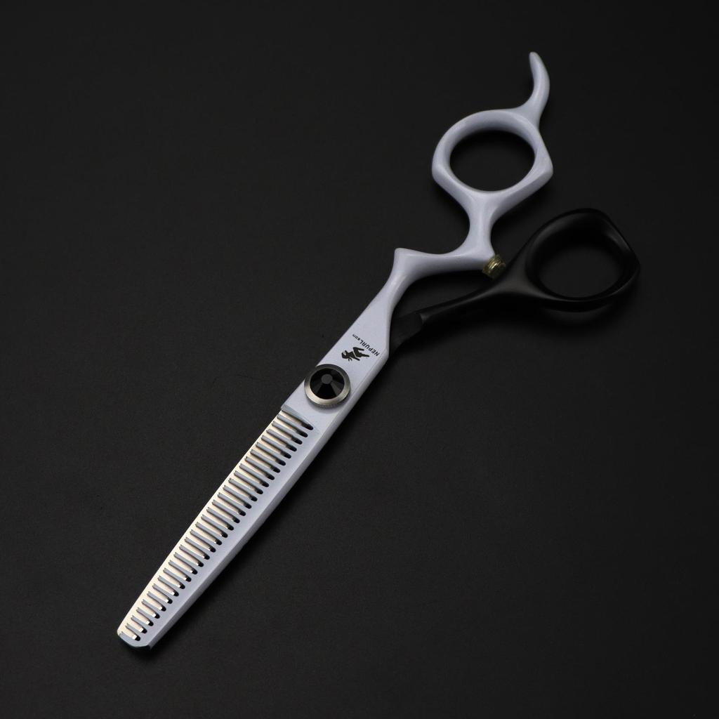 Napson 6.0" Black & White Hairdressing Thinning Scissors