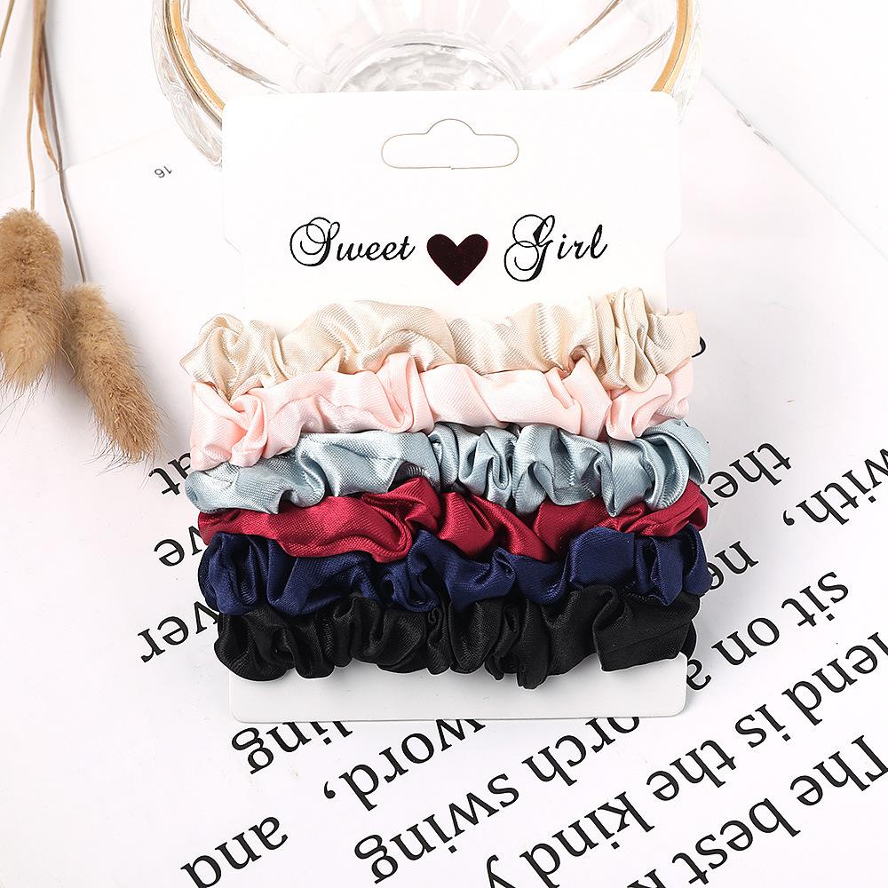 Simple Fabric Hair Rope Set Small Scrunchie Women Girls Kid Elastic Hair Rubber Bands Accessories Tie Hair Ring Holder Headdress
