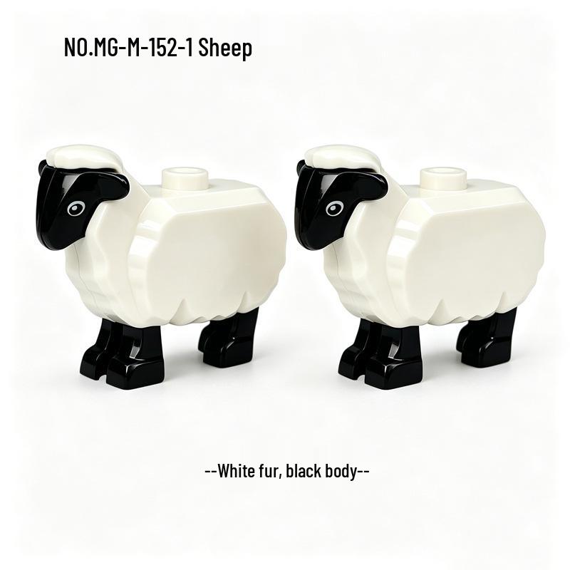 LEGO-Compatible Small Animal Models: Elephant, Camel, War Horse, Gorilla, Giraffe for Zoo Bricks