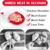 Herramienta Desmenuzadora de Pollo, Picador de Carne Visible con Giro, Picador de Pollo con Tira Antideslizante Adecuado para Carne de Res Pollo