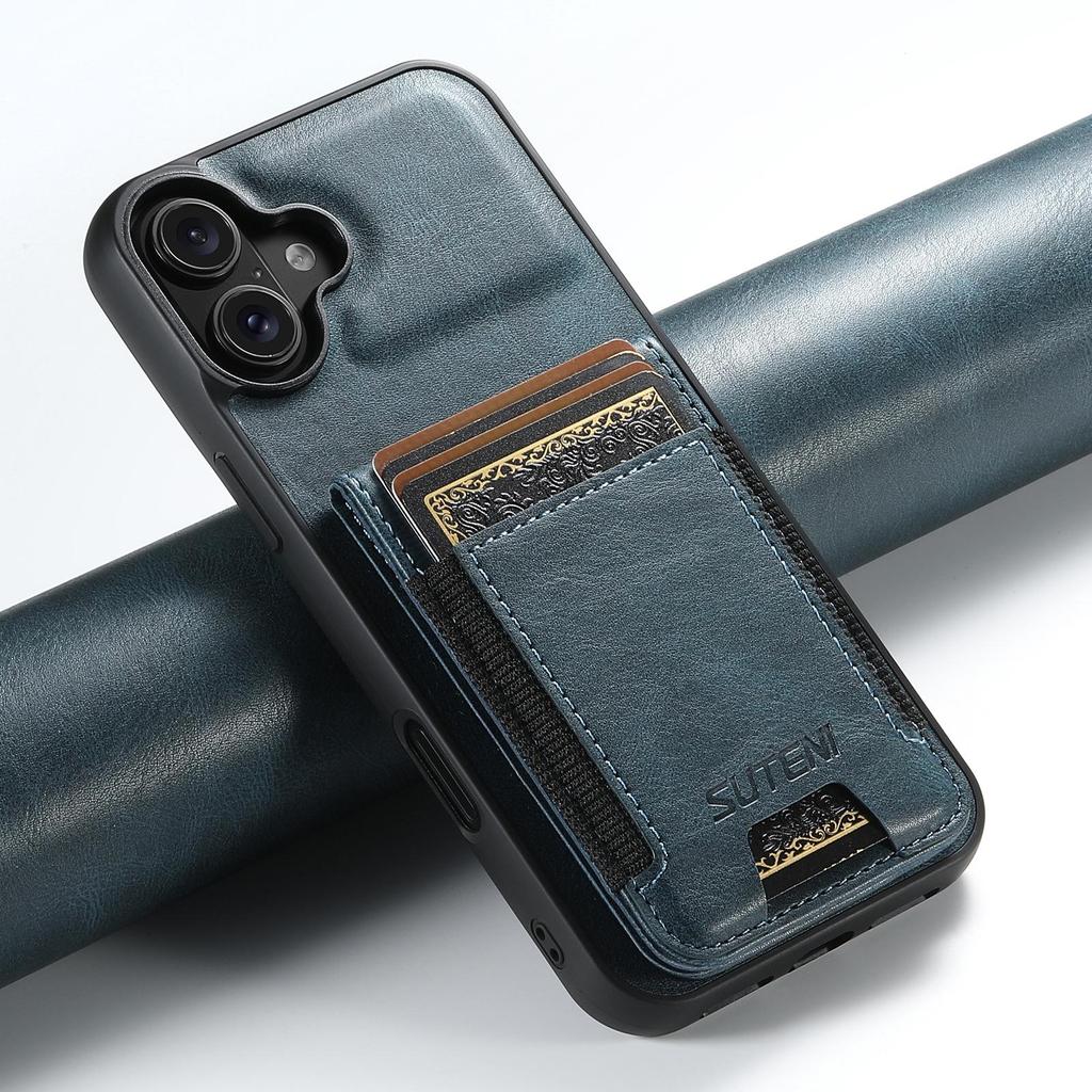 Universal Leather Phone Case with Card Holder & Stand for Apple, Google, Samsung