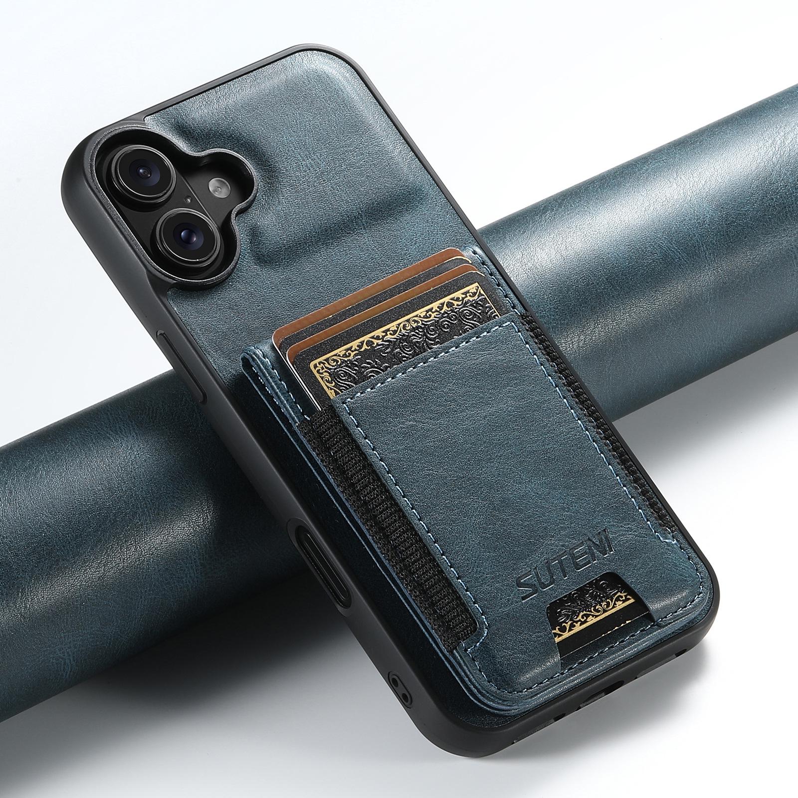 

Универсальный кожаный чехол-кошелек для карт для Apple 17 Pro Max, Google 10 Pro XL и моделей Samsung с функцией подставки Google Pixel 10/10 Pro