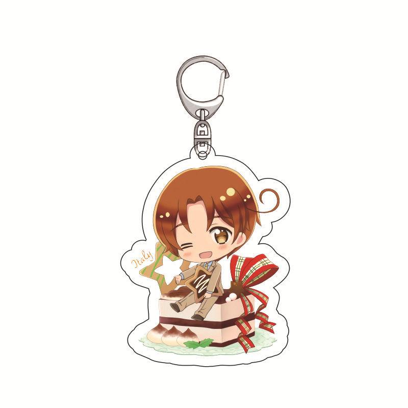 Hetalia Axis Powers Anime Acrylic Keychain Transparent Arthur Kirkland England British Gentleman Double Sided Pendant Keyrin UK Carry Mini Lightweight