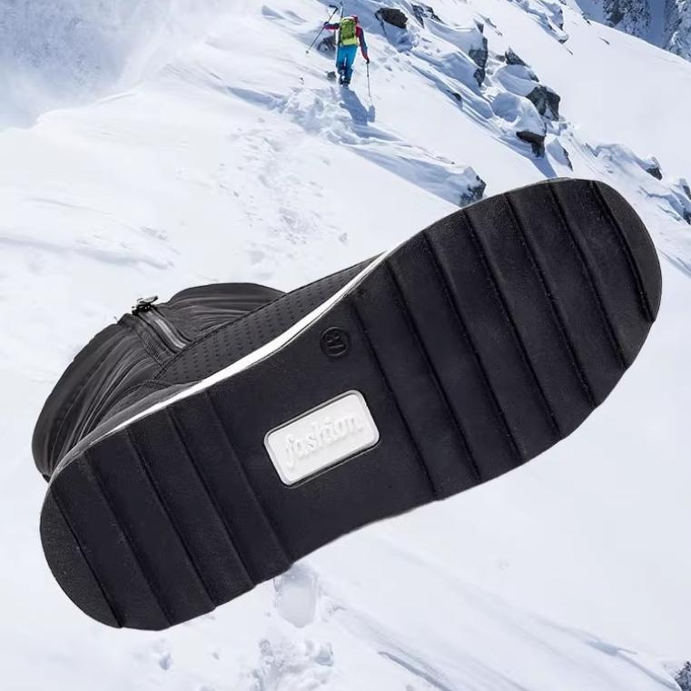 Women's Winter Fur One Thickened Padded Waterproof Comfortable Warm Anti Cold Lightweight Hiking Waterproof Non-slip Mid-calf Snow Boots