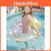 Double Person Glitter Rainbow Cloud Swim Ring U-shaped Lounge Chair