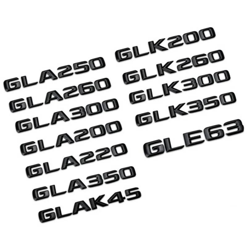 3D ABS Car Trunk Badge Letters Sticker Emblem GLK GLA 200 220 250 260 300 350 Logo For Mercedes Benz X156 X204 H247 Accessories JGS2