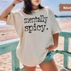 Unisextally Spicy Shirt Funny Saying Trends Quote Typography Vintage 70s Trendy T For Unisex Her Vintage Versatile Homme