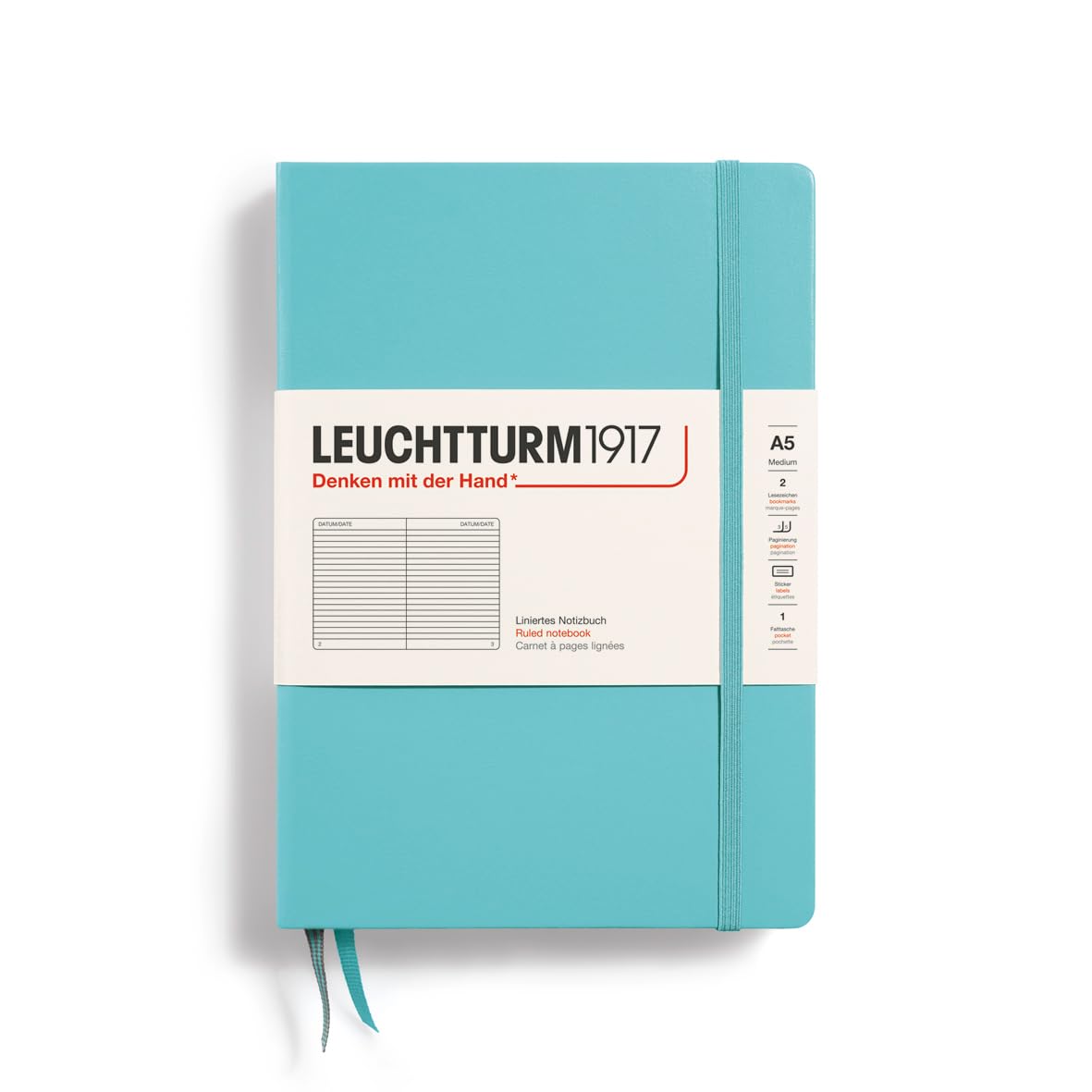 

Блокнот LEUCHTTURM1917 A5 Линованный Аквамарин 363392 Официальный Импорт
