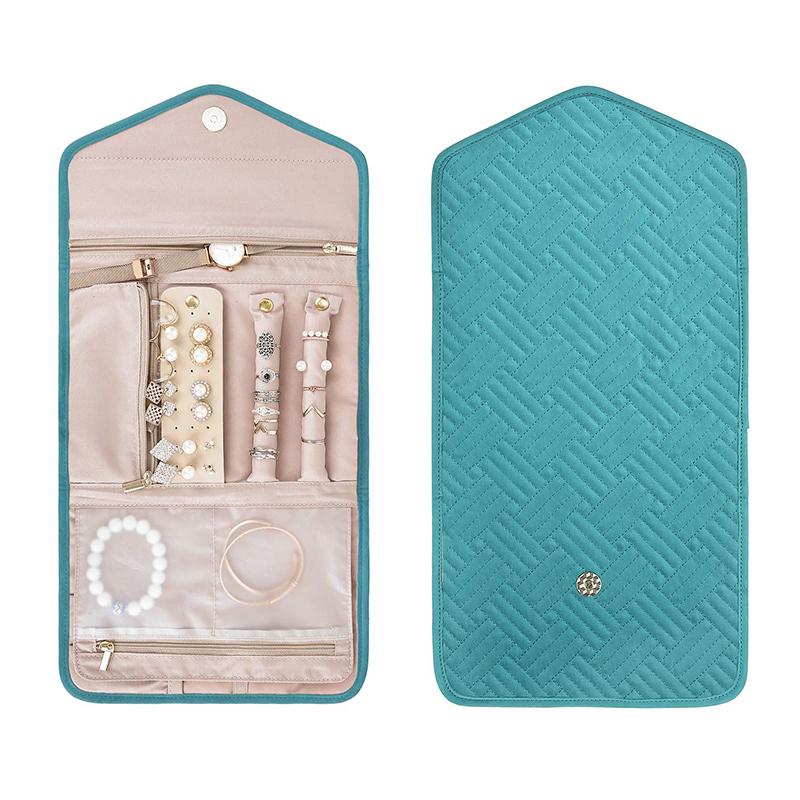 

1 шт. Складная модная портативная сумка для ювелирных изделий, большая женская дорожная сумка для ювелирных изделий, сумка для хранения ожерелий, сережек, колец и ювелирных изделий