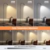 Verstellbare LED-Stehleuchte mit Schwanenhals, dimmbares schwarzes Arbeitslicht mit Fernbedienung & Timer
