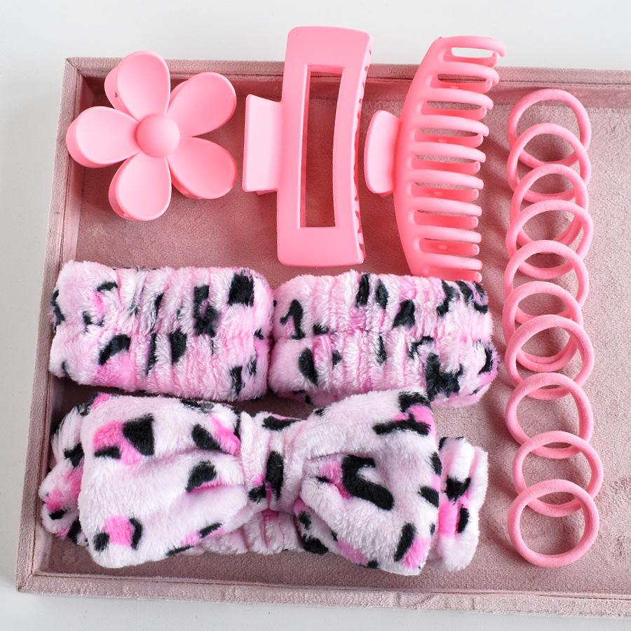 Set di Fiocchi e Mollette per Capelli Opachi Multicolor - 16 Pezzi