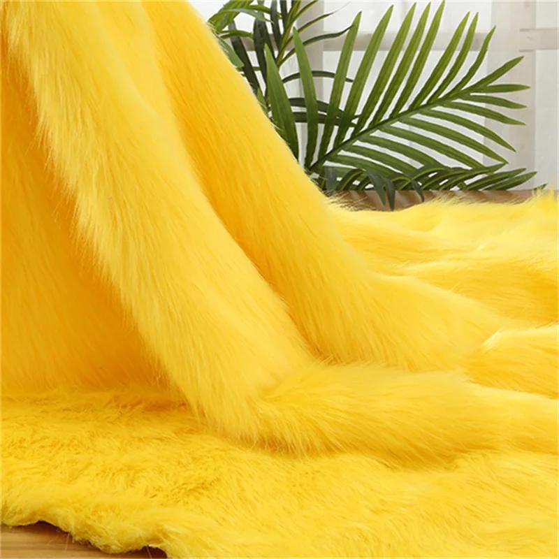 5cm Plush Thickened Fur Fabric By The Meter Coats Bags Clothes Sewing High-grade Imitation Fox Cloth Decorative Winter Plain Diy