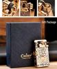 CHIEF CF708 Brass Engraved Windproof Kerosene Lighter with Rocker Ejection Ignition