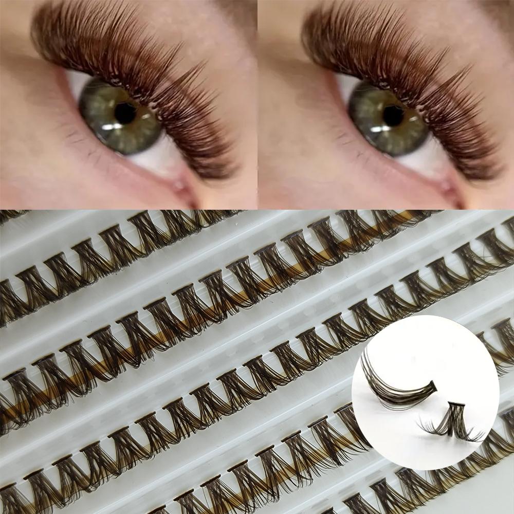 10 Reihen braune Wimpern DIY falsche Wimpern superweich 8–16 mm D Curling Streifen 3D Multi-Style Wimpern, Partys, schaffen einen charmanten