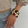 Bohemian Elastic Resin Acrylic Bracelet for Women Retro Stackable Irregular Beaded Bracelet Bangle Party Jewelry