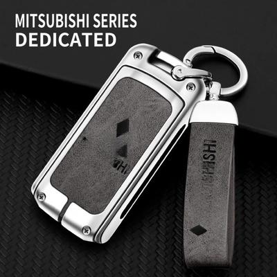Auto Zinklegierung Schlüssel Etui Tasche Metall Schlüsselhülle für Mitsubishi Outlander Pajero Lancer EX Evolution X Ralliart Asx L200 Triton Colt