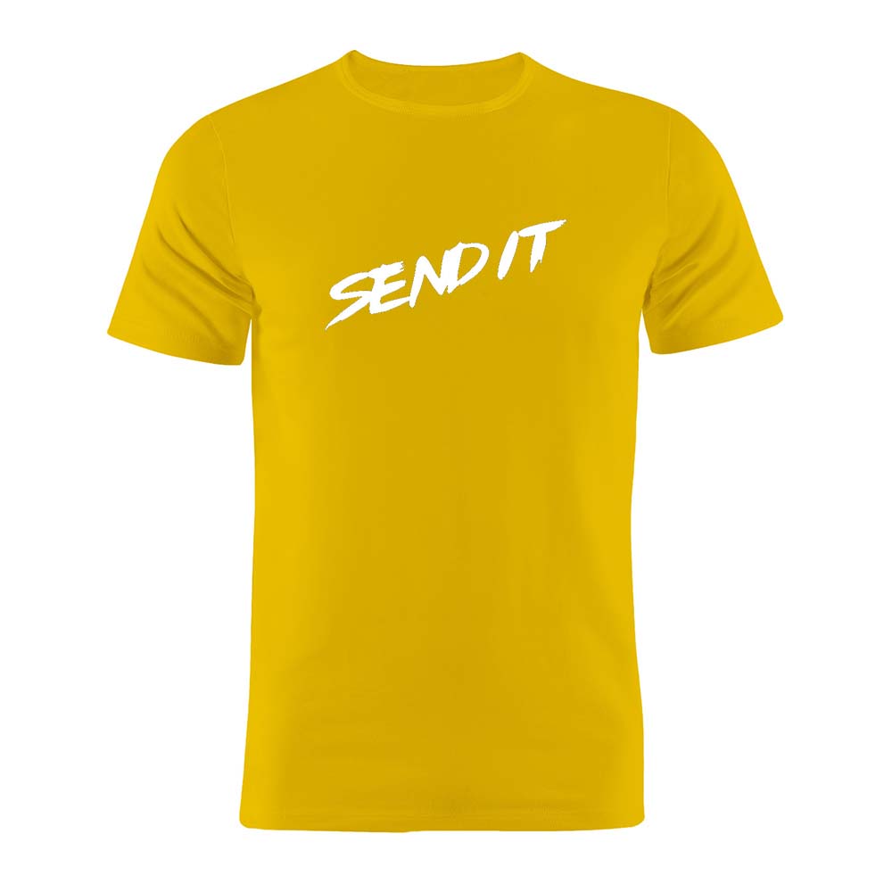 100 Cotton Unisex T Shirt Sled Snowmobile Funny Send It Artwork Tee