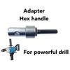 4 PCS Carbon Steel Drill Bit Adapter 2 Pits 2 Slots Auger Adapter Chuck Earth Auger Adapter  Garage