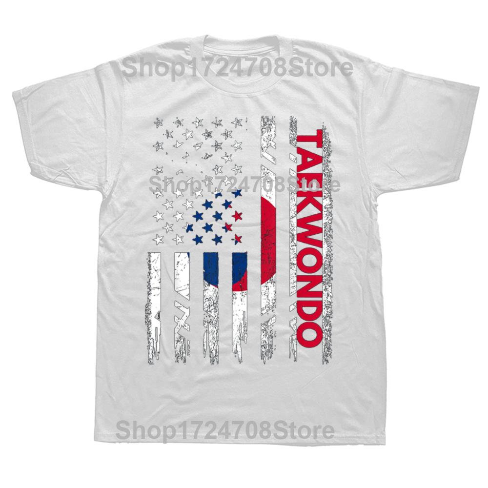 Karate Taekwondo Funny Cat Jiu Jitsu Korean Martial Arts Kick Fighting T Shirt Oversize Printed Casual Tee Casual Short Sleeve