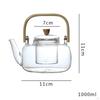 Resistant Borosilicate Glass Teapot With Removable Infuser Hand Blown Clear Kettle Stovetop