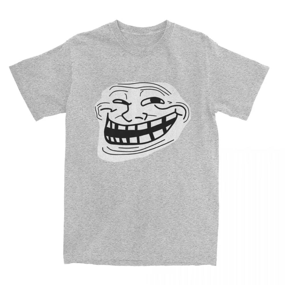 Camiseta Rage Comic Trollfac Anime Engraçado Hip Hop Manga Curta Tops Incríveis Verão Puro Gola Redonda 6XL Roupas
