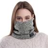 Winter scarf Unisex velvet thickened neck cover Outdoor cycling mask Versatile knitted warm pullover scarf